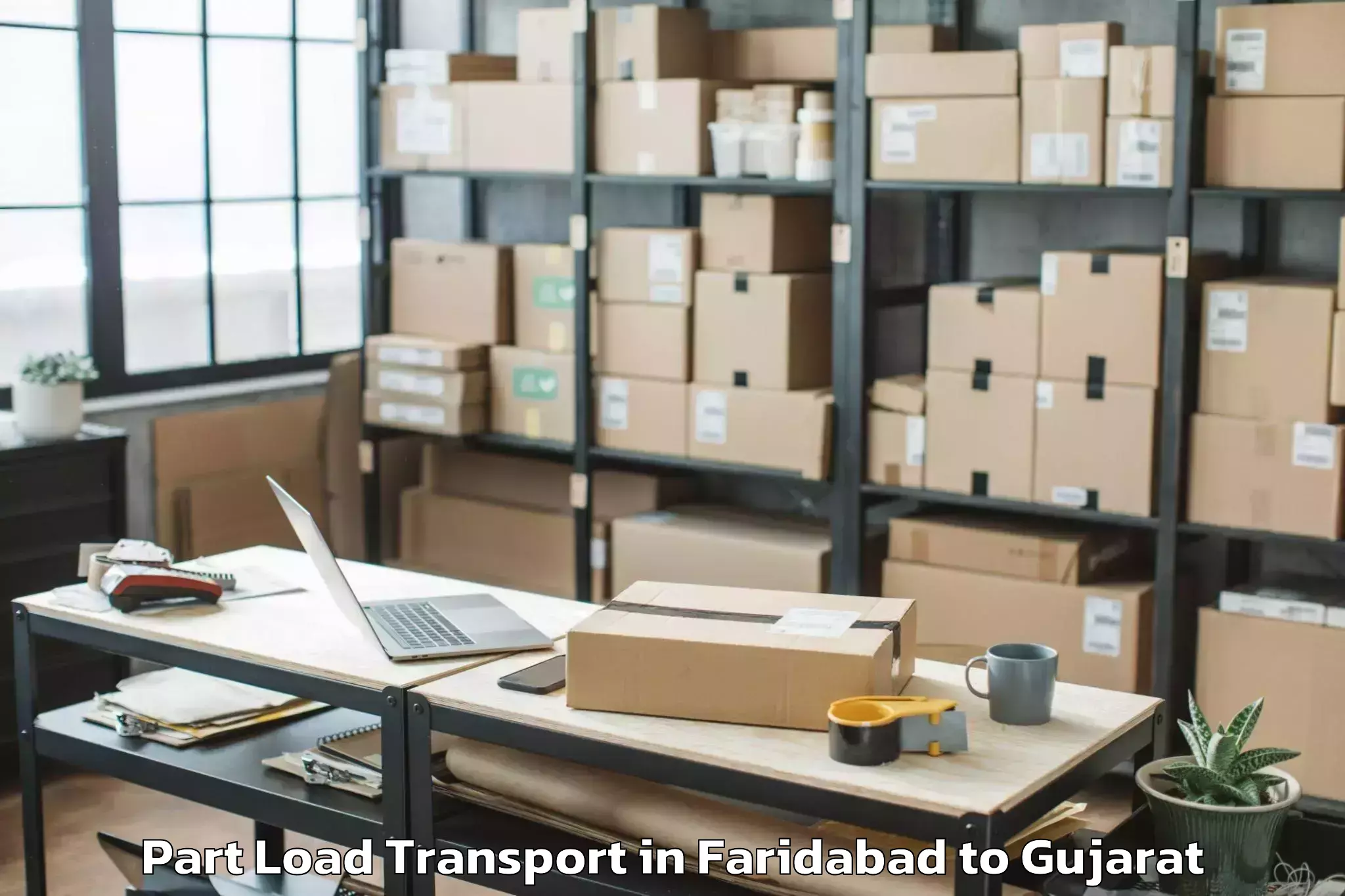 Book Faridabad to Waghai Part Load Transport Online